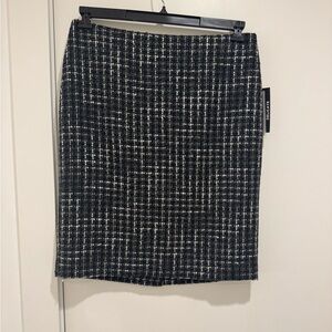 Karl Lagerfeld Pencil Tweed Skirt - 14 - Charcoal - Brand New w/Tags